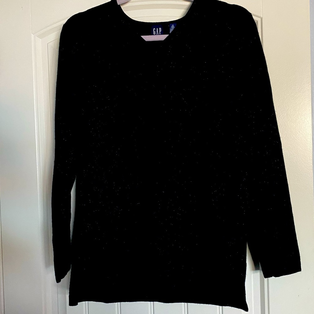 Gap Black Sweater with silver detail Size M